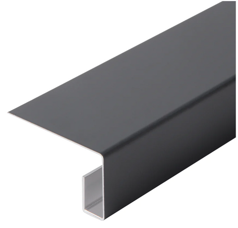 Endestykke dobbelt 3 meter - ANTRACIT