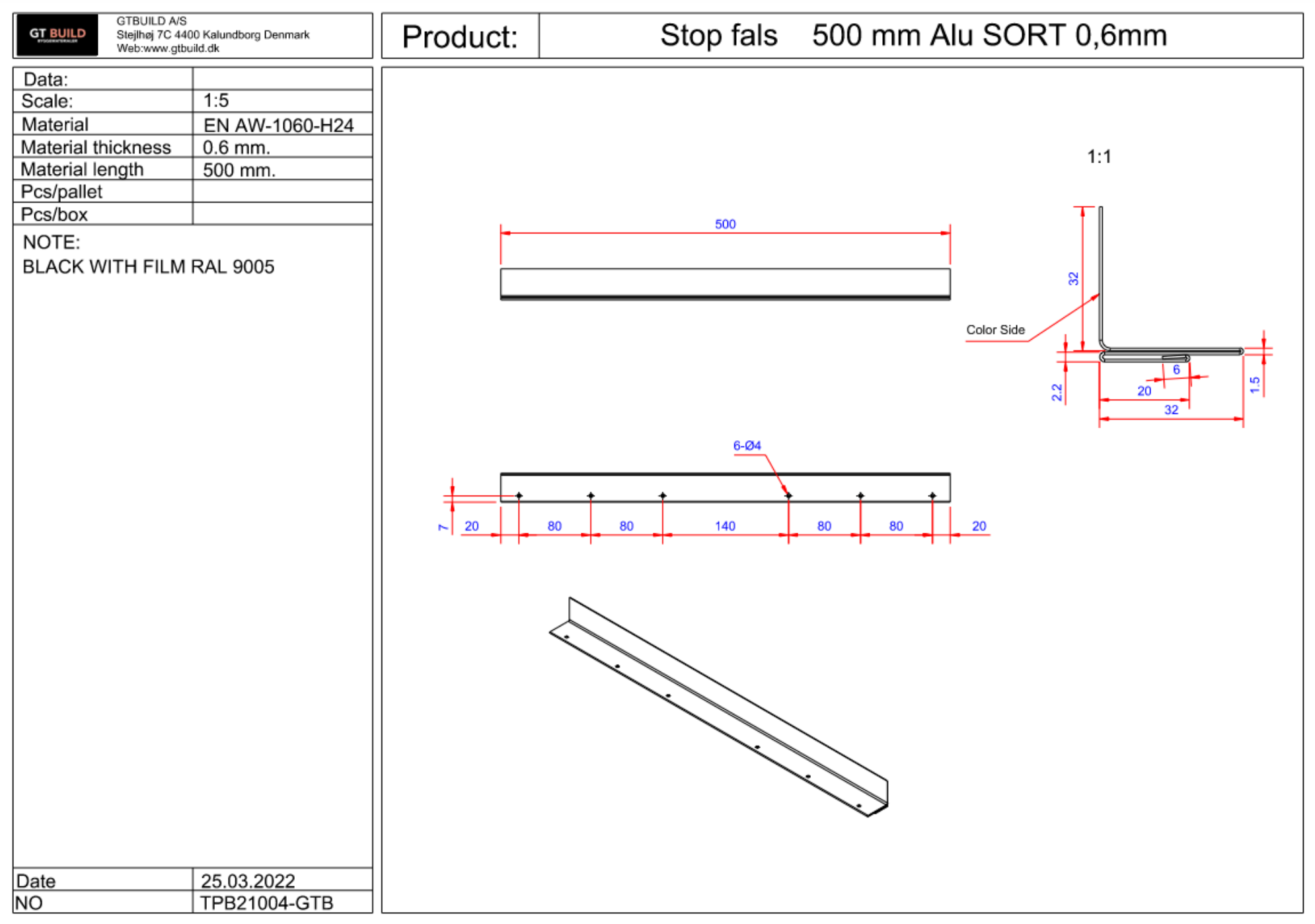 Stop fals - Sort