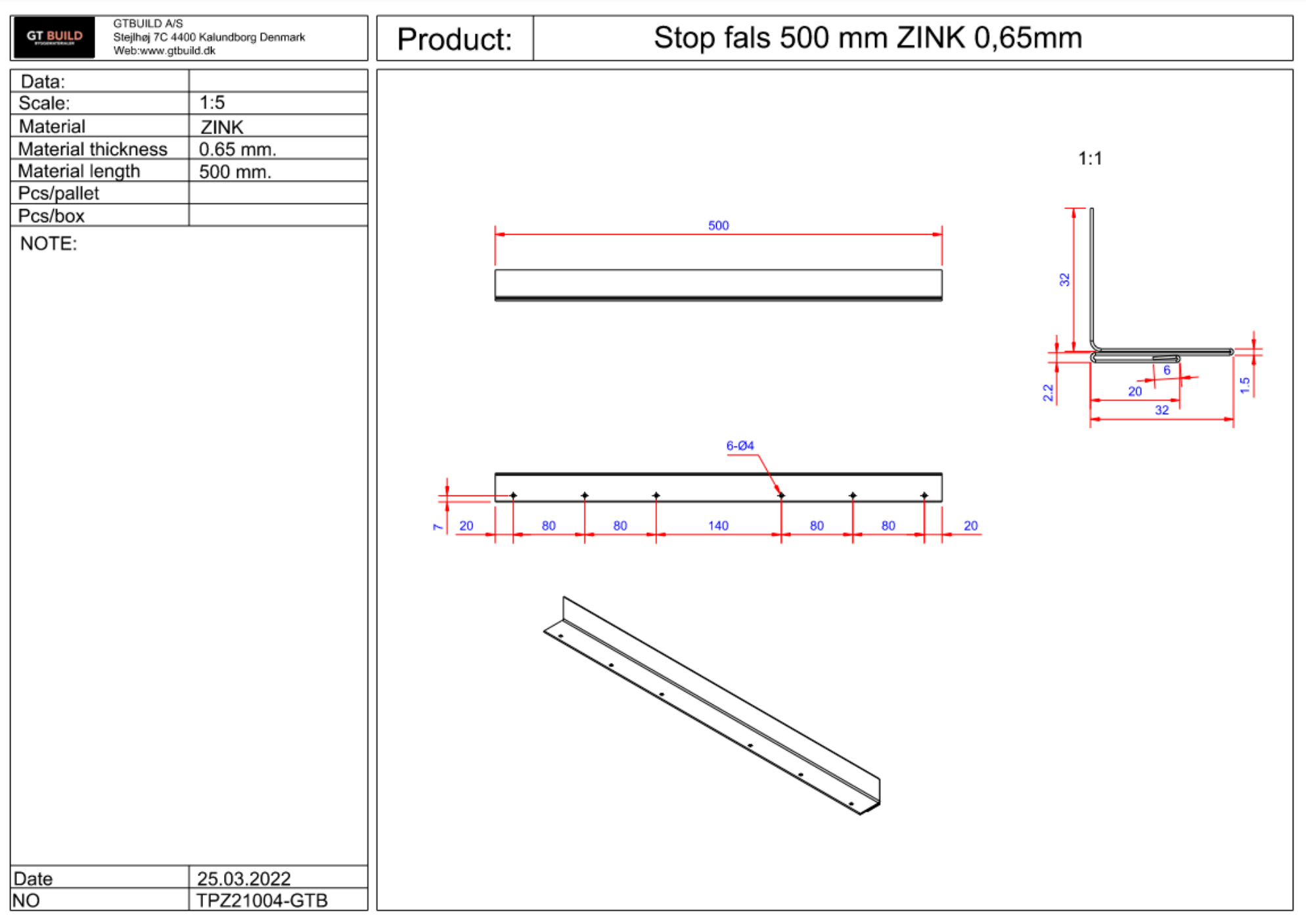 Stop fals - Zink